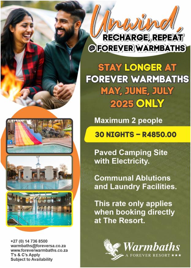 Unwind, Recharge, Repeat @ Forever Warmbaths