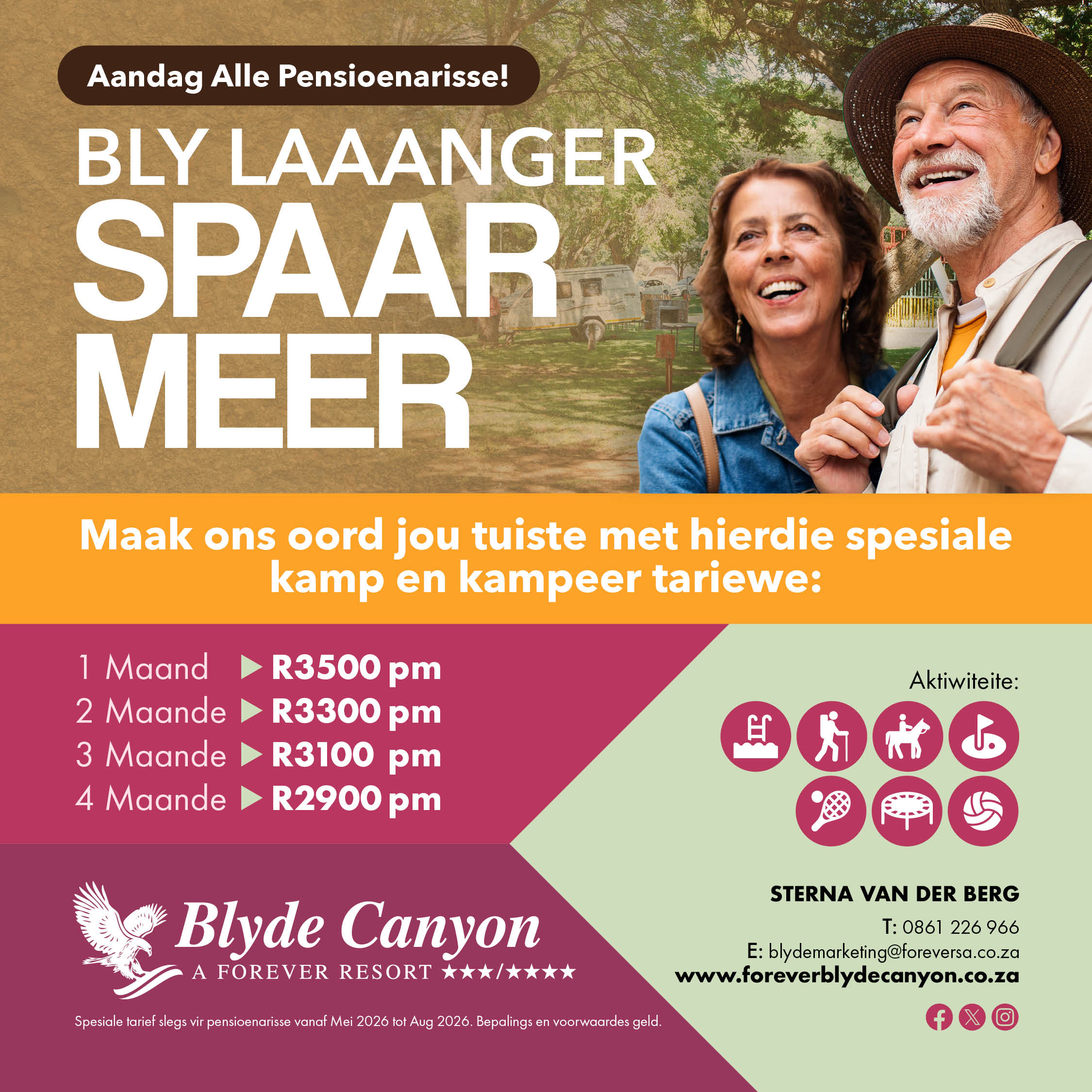 Bly Laaanger, Spaar Meer!