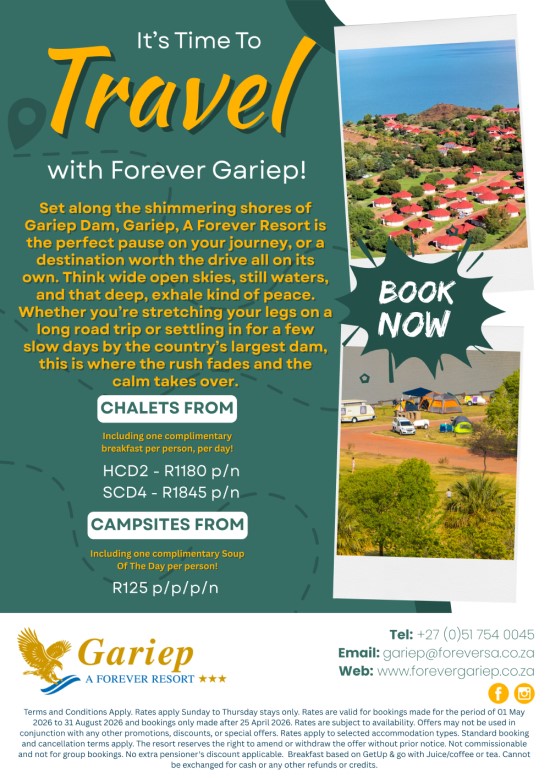 It's Time To Travel With Forever Gariep